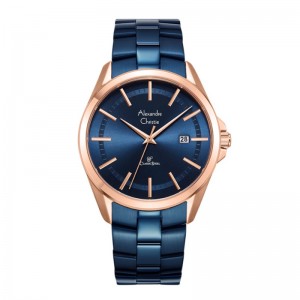 Alexandre Christie AC 8652 Rosegold Blue Man Steel MDBURBU